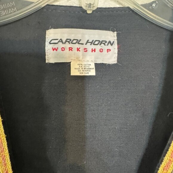 Vtg Carol Horn Workshop Embroidered, Beaded, & Sequin Vest on Black Velvet NWOT - Picture 4 of 11